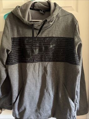 Nike Gray Pullover Hoodie with Black Logo Band